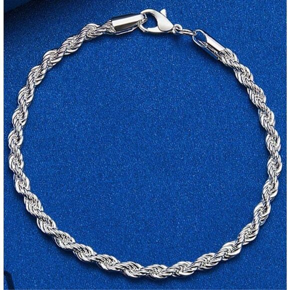 Silver Rope Bracelet - Picture 2 of 3